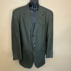 Basco Pure Linen Blazer 40R Gently worn 3 button Ventless 100% linen Half lined